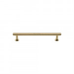 M Marcus Heritage Brass Knurled Design Cabinet Pull with Rose 96mm Centre to Centre